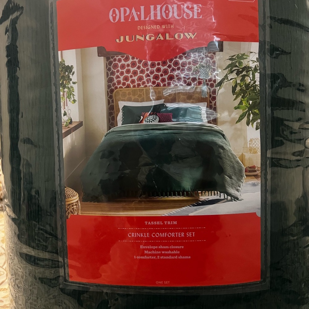 Opalhouse Green Textured Comforter Set